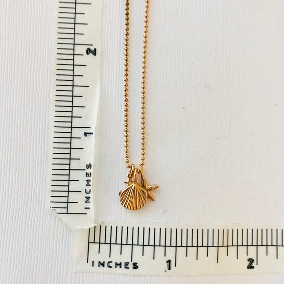 Anchor Shell Starfish Necklace Catherine Weitzman Rose Gold Vermeil - Picture 4 of 4